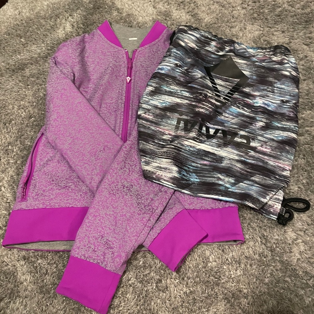 Lululemon Ivivva Bomber Jacket and bag bundle